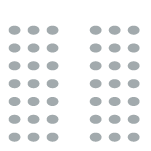Icon depicting room set up with multiple rows of chairs with a center aisle.