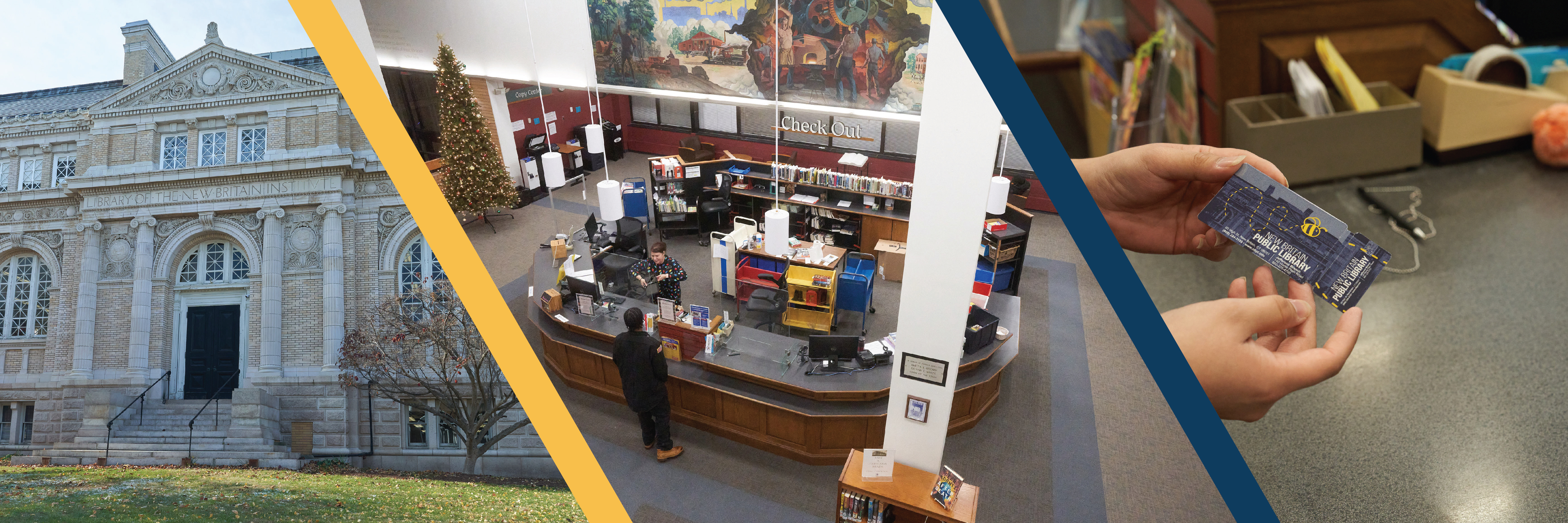 Banner with 3 Library images