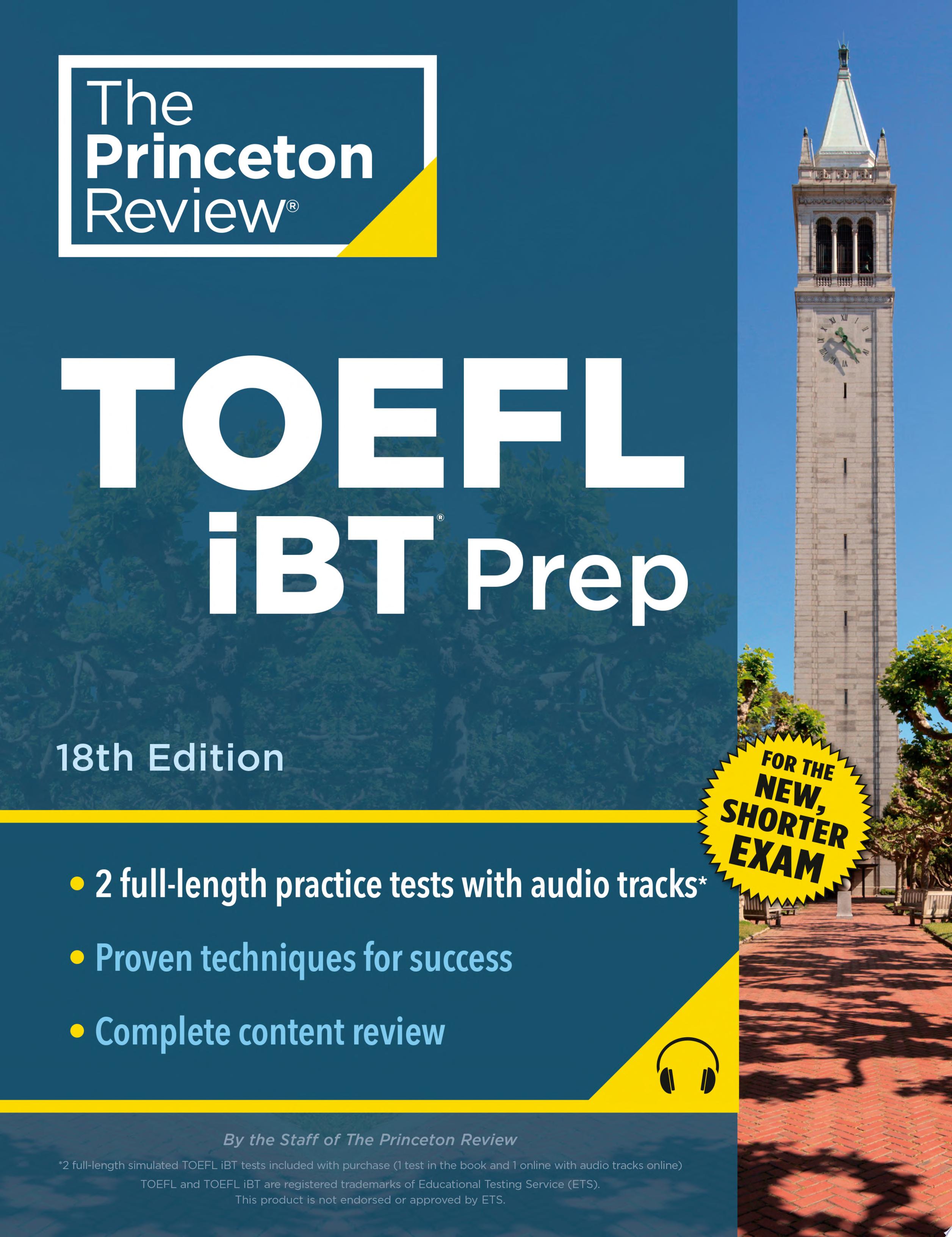 Image for "Princeton Review TOEFL iBT Prep with Audio/Listening Tracks, 18th Edition"