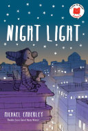 Two cat like creatures standing on a roof top looking out across a city.