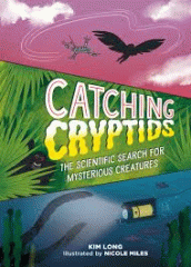 A split background of three scenes showing different cryptids.