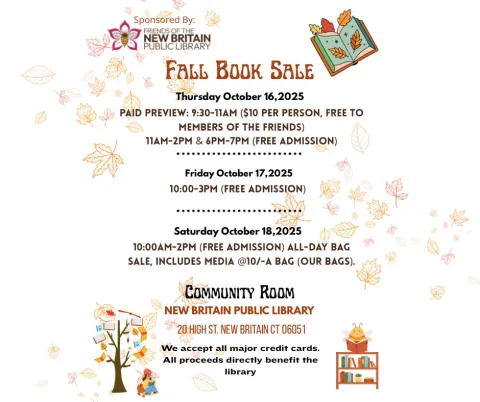 Document that outlines book sale hours.