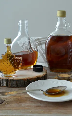 Picture of containers of maple syrup