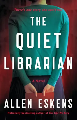 Book cover of a woman holding a book with the title overlayed.