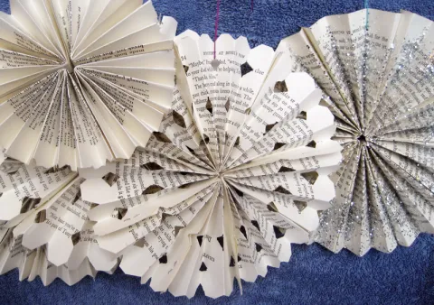 Book Page Snowflake