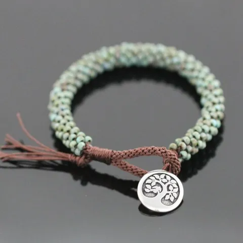 An example of a beaded kumihimo bracelet.