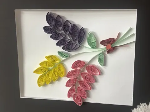 Example of paper quilled flowers