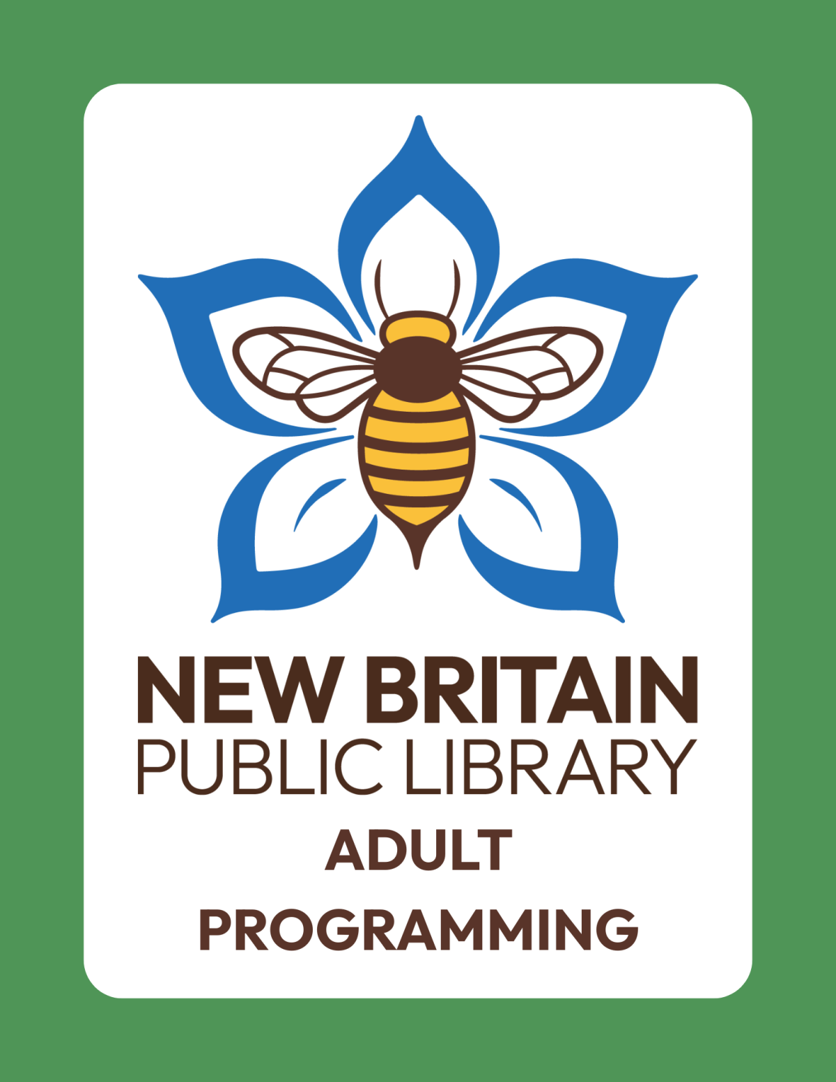 Library Logo with Adult Background