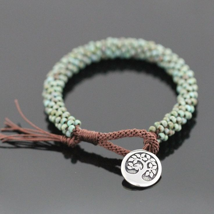 An example of a beaded kumihimo bracelet.
