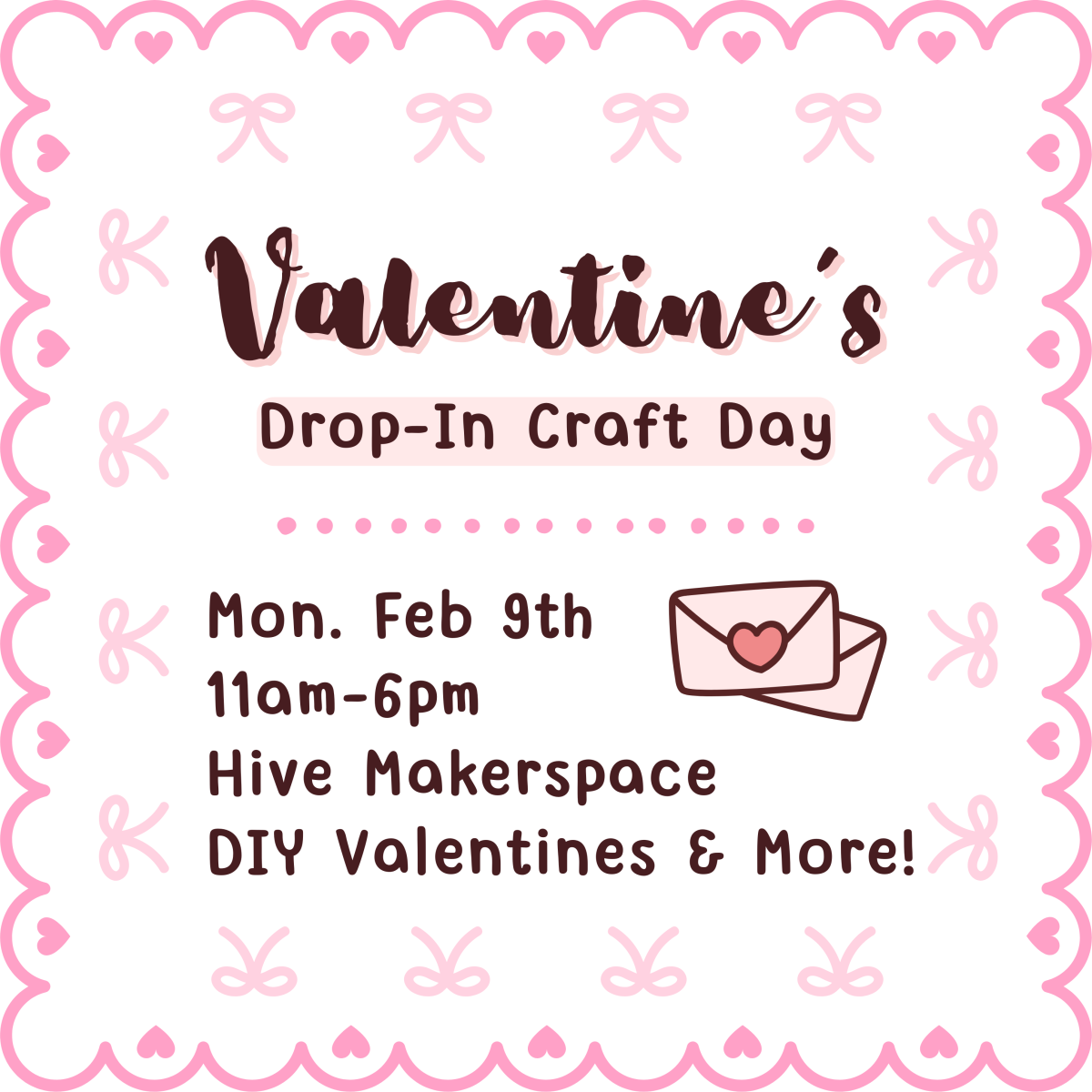 Valentine's Craft Day Flyer