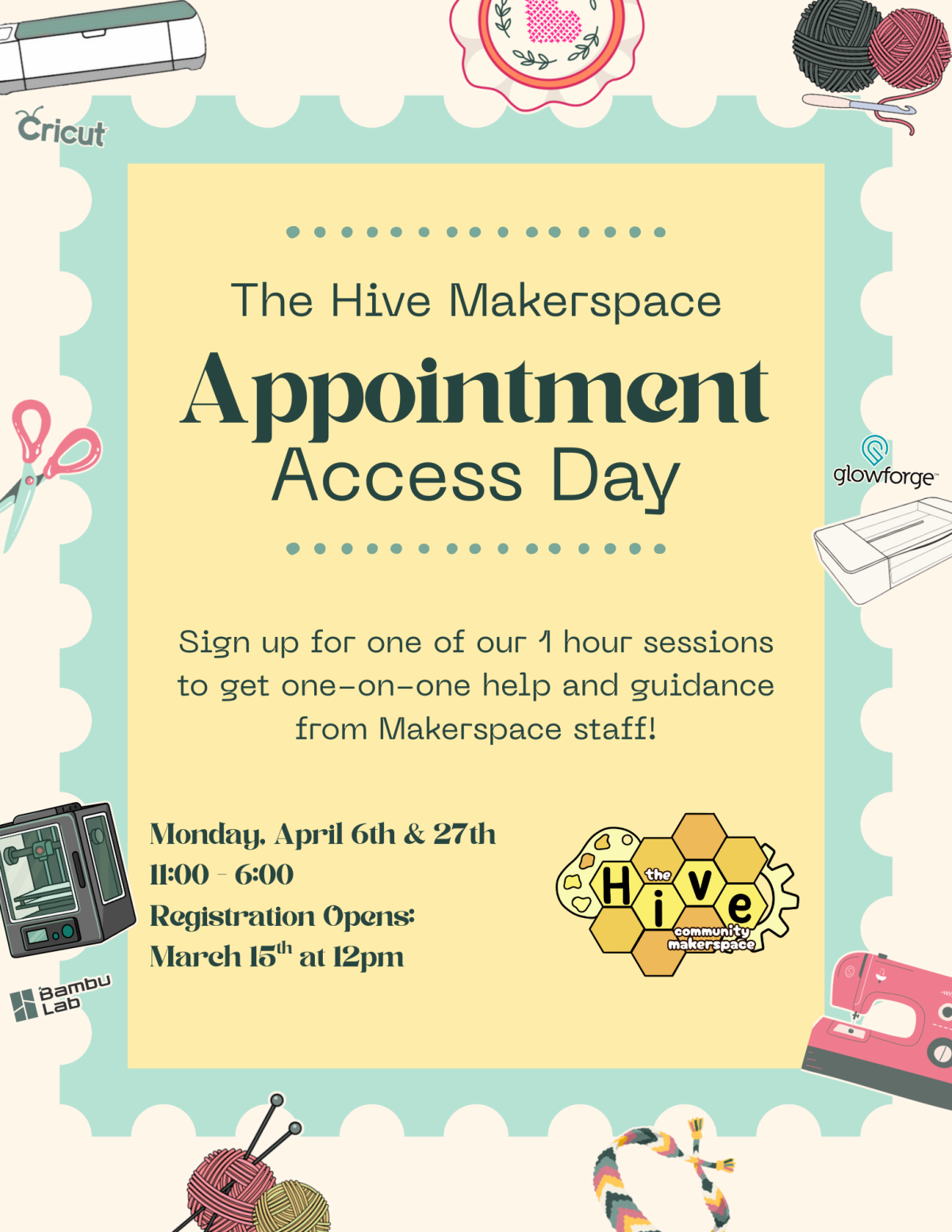 Makerspace Appointment Access Day 