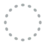 Icon depicting room set up with chairs arranged in a large circle with each chair facing in and the middle open.