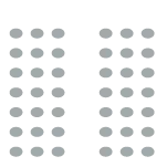 Icon depicting room set up with multiple rows of chairs with a center aisle.